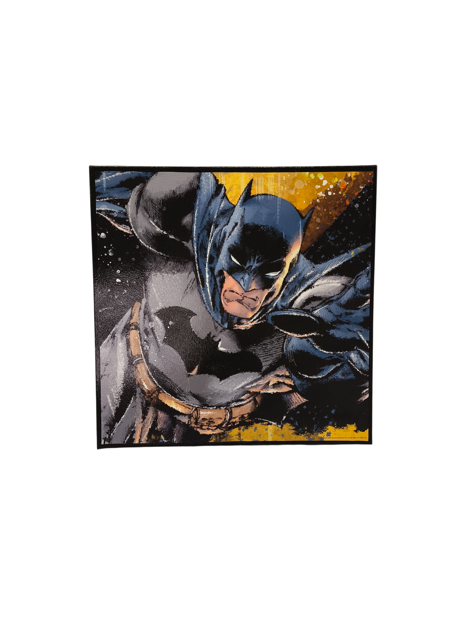 Quadro Batman tecnica mista su tela Egan