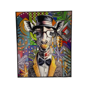 Quadro giraffa “Far-sightedness” tecnica mista su tela Egan