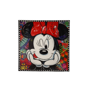 Quadro Minnie Mouse tecnica mista su tela Egan (Disney)