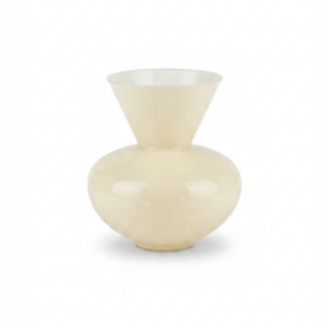 Vaso in Vetro Opalescente Mela Verde – Linea Elegance Avorio