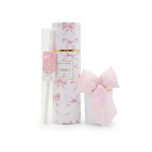 Profumatore d'Ambiente Cupido & Co. – Linea Fiocchi Rosa "Jasmine" con Scatola Cilindrica