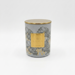 Candela Profumata in Ceramica Cupido & Co. (Duvcaston) – Linea Botanica con Coperchio Dorato