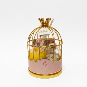 Set Regalo "Le Stelle" – Candela Profumata e Diffusore d'Ambiente in Gabbietta Dorata "Tea Rose"